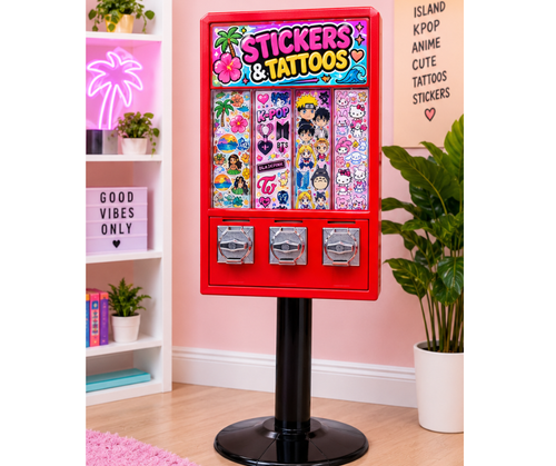 3 Column Sticker/Tattoo Vending Machine